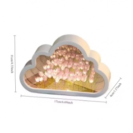 Handmade DIY Material Pack Tulip Sea Table LampLED Night Light Mirror Desk Lamp Bedroom Decorative Lamp Home Decoration Lamp