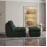 Accent Bean Bag Chair with Footstool Modern Lazy Sofa Chair with Compressed Bean Bag Chair