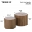 Nesting Coffee Table Set of 2, Modern Round Coffee Table with Non-Slip Feet, Walnut Wooden Circle Accent Tables for Small Spaces