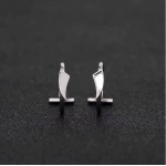 2PCS Trendy 10mm Stainless Steel Punk Clip on Fake Piercing Nose Wrap Lip Rings Unisex Nose Ring Women Men Tusk Body Jewelry