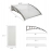 Household Application Door & Window Rain Cover Eaves Canopy White & Gray Bracket Outdoor Furniture