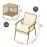 3 Pieces Patio Furniture Set Sofa Chair PE Rattan Wicker Outdoor With Cushion