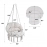 Hammock Chair Macrame Swing Max 330 Lbs Hanging Cotton Rope Hammock Swing Chair for Indoor and Outdoor with Cushion