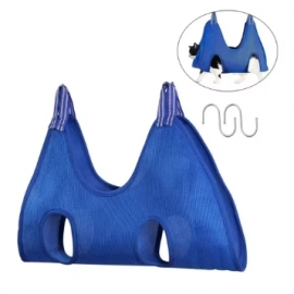 Auxiliary Holder Pet Hammock Repairing Nail Cat Dog Grooming Hammock Restraint Bag with 2 Hooks Cat Grooming Cleaning Holder